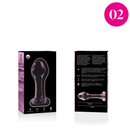 Nebula Model 2 üveg análdugó, 11 cm, Ø 3,5 cm – rózsaszín (4)