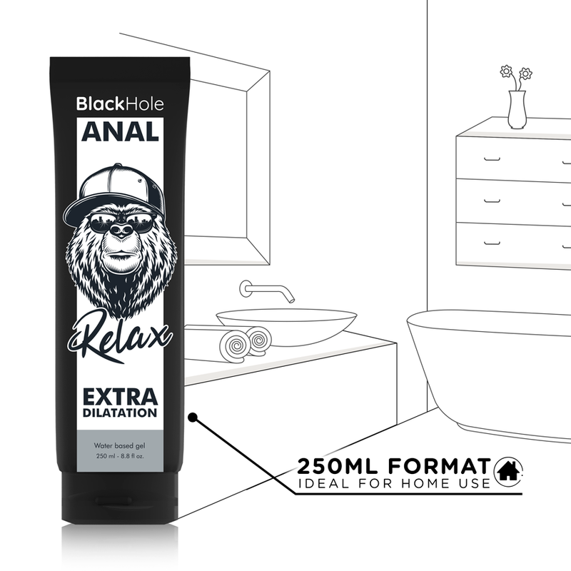 Black Hole vízbázisú, tágító hatású anál gél – 250 ml (5)