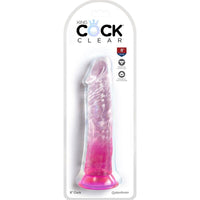 King Cock Clear élethű dildó, 19,7 cm – rózsaszín (2)