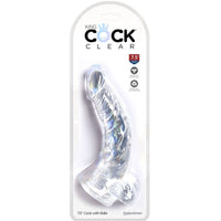 King Cock Clear ívelt herés dildó, 16,5 cm (4)