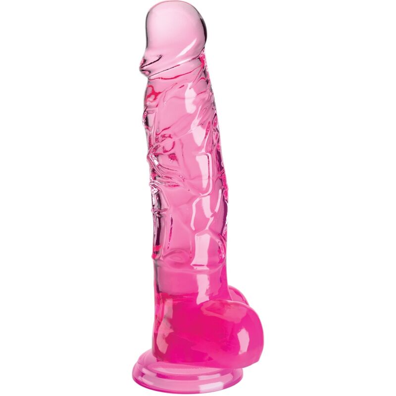 King Cock Clear herés élethű dildó, 16,5 cm – rózsaszín