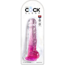 King Cock Clear herés élethű dildó, 16,5 cm – rózsaszín (2)