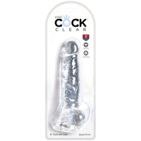King Cock Clear herés élethű dildó, 16,5 cm – átlátszó (5)