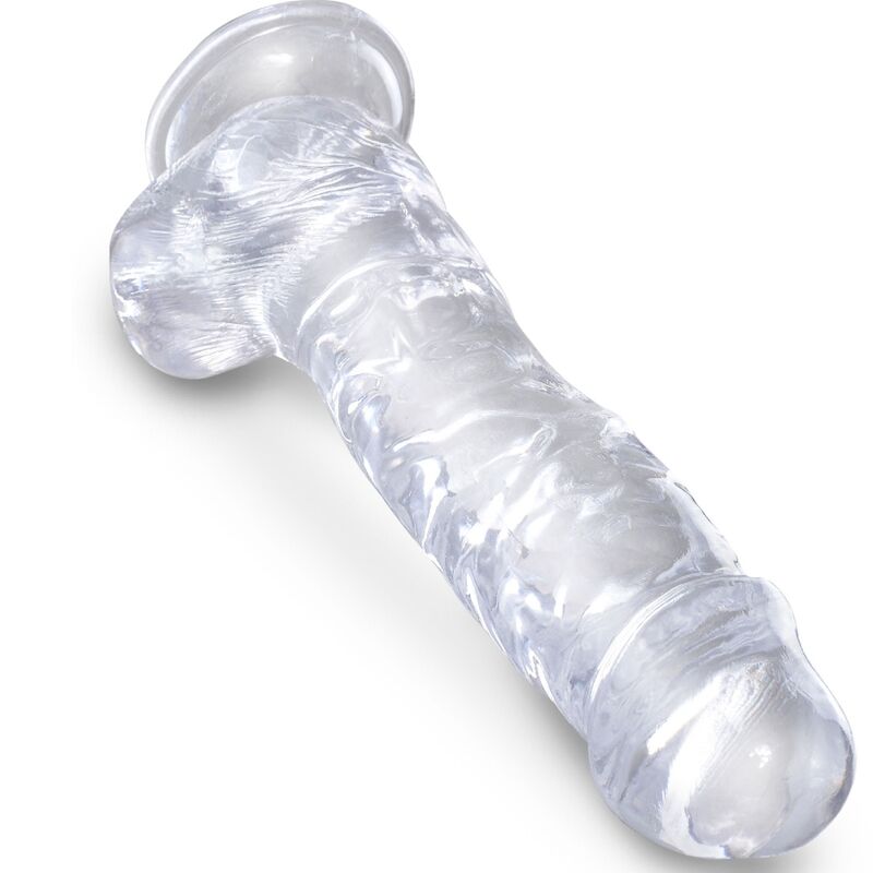 King Cock Clear herés élethű dildó, 16,5 cm – átlátszó (3)