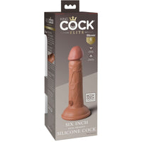 King Cock Elite szilikon élethű dildó, 15 cm – karamell (5)
