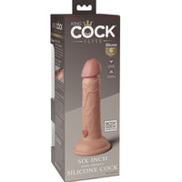 King Cock Elite szilikon élethű dildó, 15 cm – testszín (6)