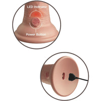 King Cock Elite vibráló élethű dildó, 15 cm (5)