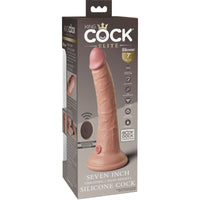 King Cock Elite távirányítós vibráló dildó, 18 cm (5)