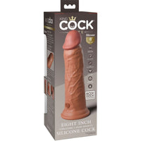 King Cock Elite vibráló élethű dildó, 20 cm – karamell (6)