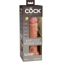 King Cock Elite vibráló élethű dildó, 20 cm – karamell (7)