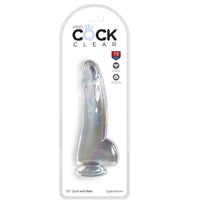 King Cock Clear herés dildó, 15 cm – átlátszó (2)