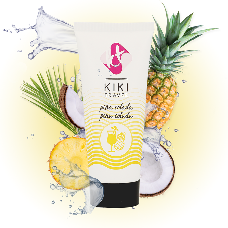 Kikí Travel ízesített vízbázisú síkosító – 50 ml – Piña colada (10)