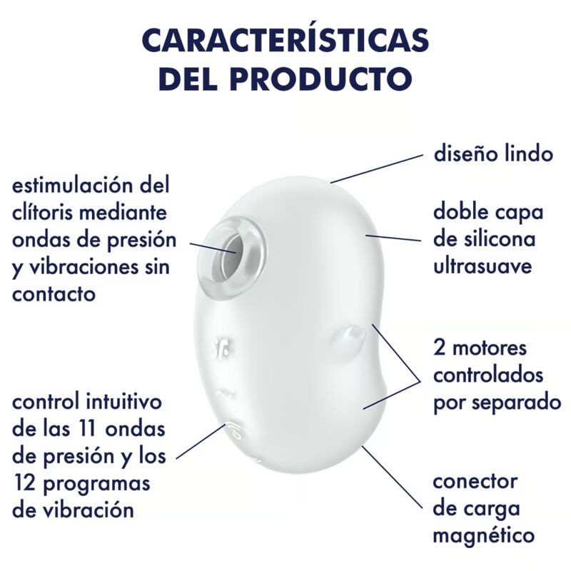 Satisfyer Cutie Ghost léghullámos csiklóizgató – fehér (4)