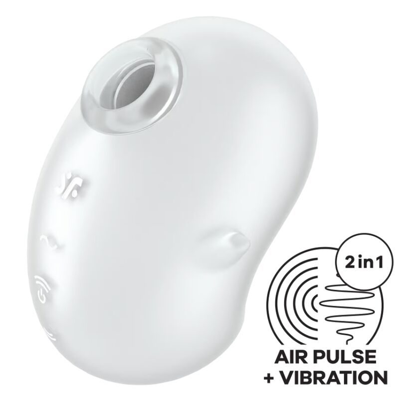 Satisfyer Cutie Ghost léghullámos csiklóizgató – fehér