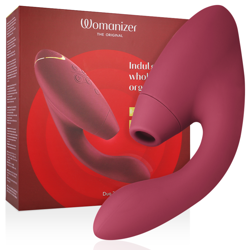 Womanizer Duo 2 léghullámos G-pont-vibrátor – bordó