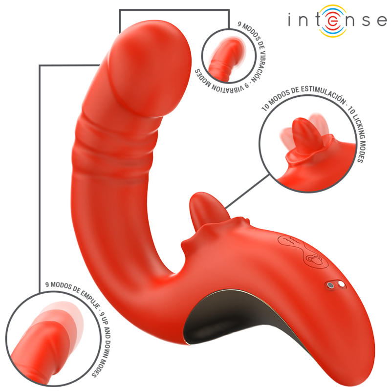 Intense Paulina U alakú párvibrátor – piros