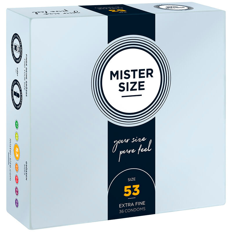 MISTER SIZE méretre szabott óvszer – M (53 mm), 36 db (12)