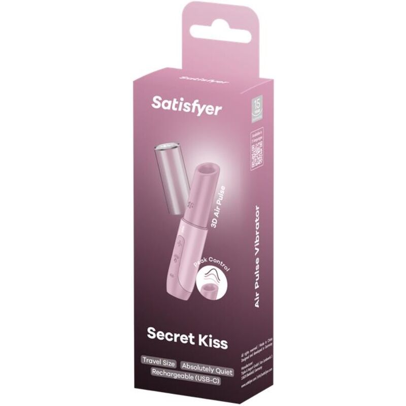 Satisfyer Secret Kiss léghullámos csiklóizgató vibrátor (rózsaszín) (6)