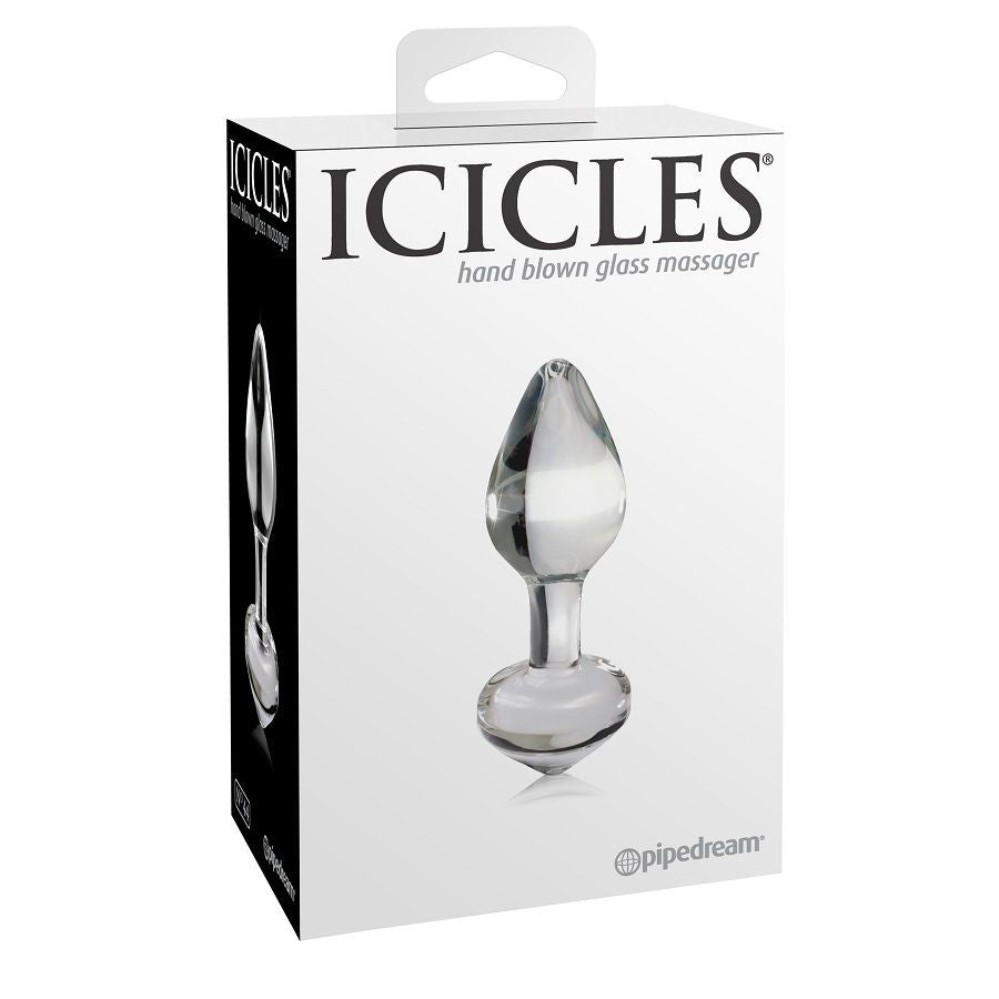 Icicles No. 44 átlátszó üveg análdugó