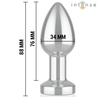 Intense távirányítós vibrációs fém análdugó – m (2)