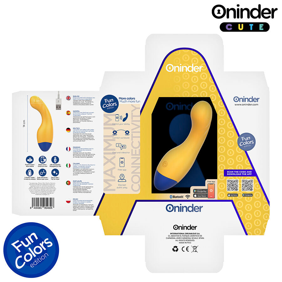 Oninder Cute Love Buddy Master G-pont-vibrátor – sárga (4)