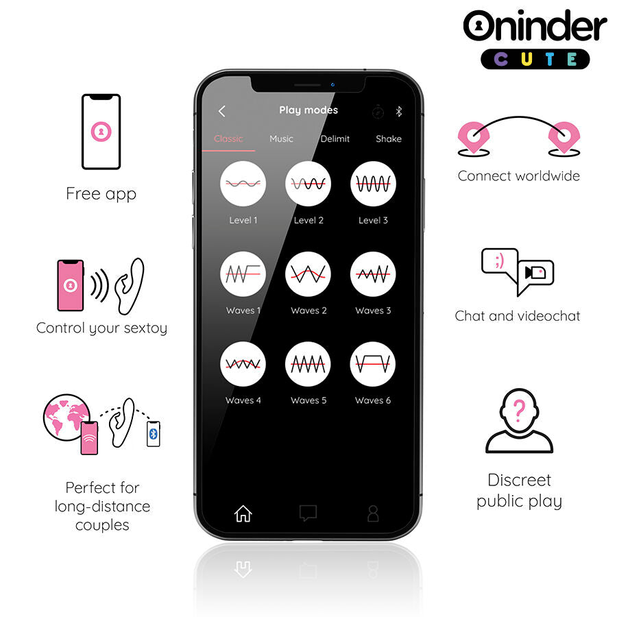 Oninder Cute Love Bunny applikációs nyuszis vibrátor – rózsaszín (4)