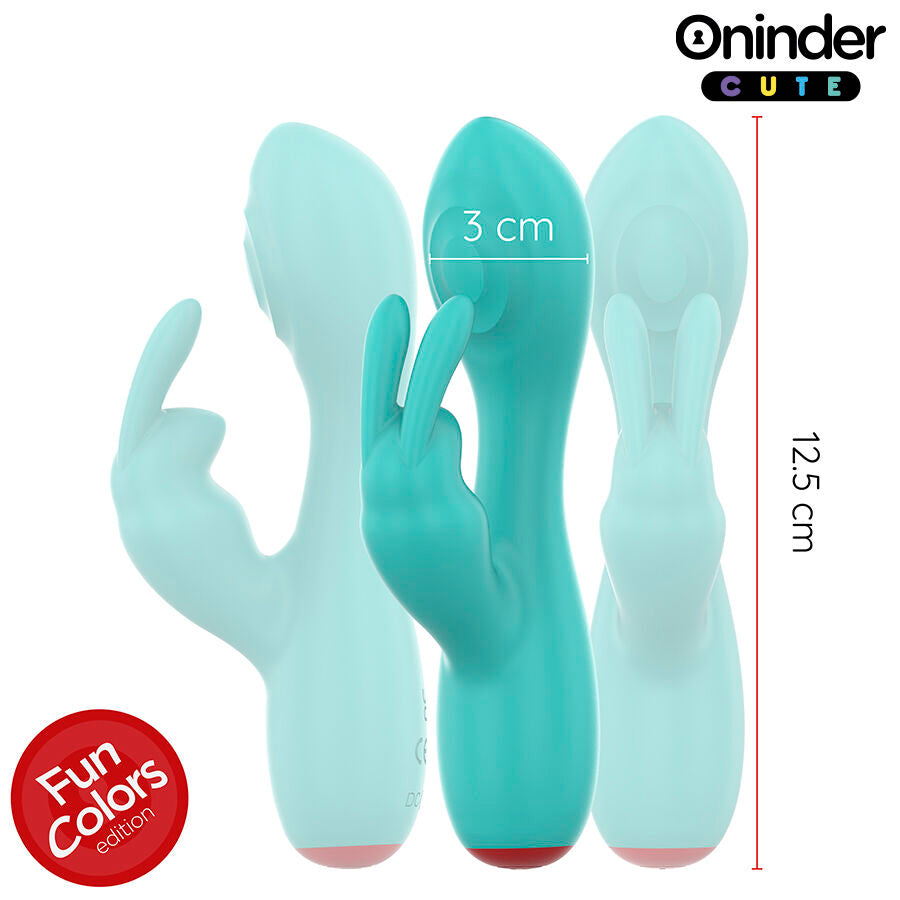 Oninder Cute Love Bunny kopogtató nyuszis vibrátor – türkiz (3)
