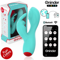 Oninder Cute Love Bunny kopogtató nyuszis vibrátor – türkiz (2)