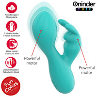 Oninder Cute Love Bunny kopogtató nyuszis vibrátor – türkiz (5)