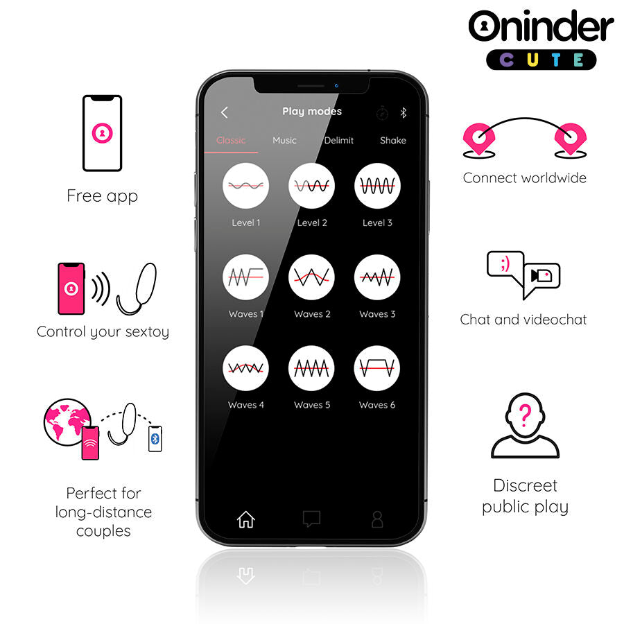Oninder Cute Love Pleasure kopogtató vibrotojás (5)