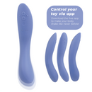 We-Vibe Rave 2 Kék vibrátor hajlékony, ergonomikus testtel, tökéletes anatómiai illeszkedés