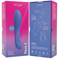 We-Vibe Rave 2 Kék G-pont vibrátor dobozban, ergonomikus kialakítással, intenzív élményhez