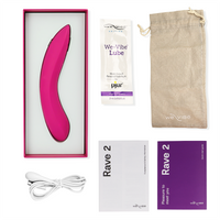 We-Vibe Rave 2 Rózsaszín vibrátor tartozékokkal, praktikus mágneses töltővel és stílusos tárolótáskával