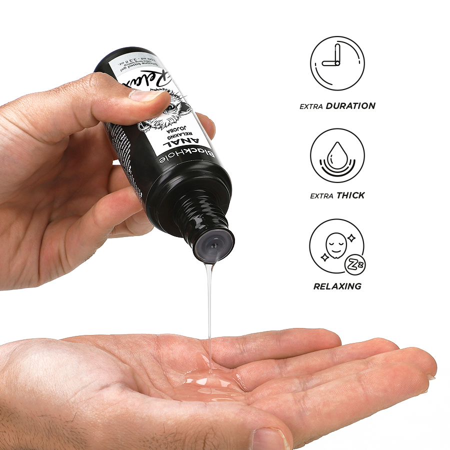 Black Hole Relax jojobás, szilikonbázisú anál síkosító – 100 ml (3)