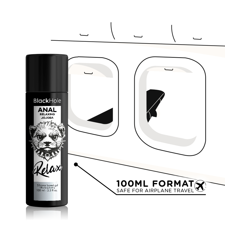 Black Hole Relax jojobás, szilikonbázisú anál síkosító – 100 ml (4)