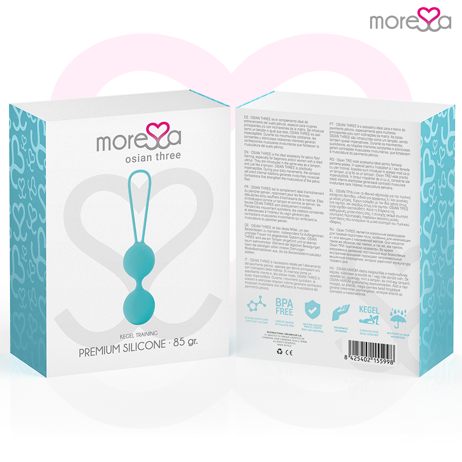 Moressa Osian Three prémium tripla gésagolyó – türkiz (7)
