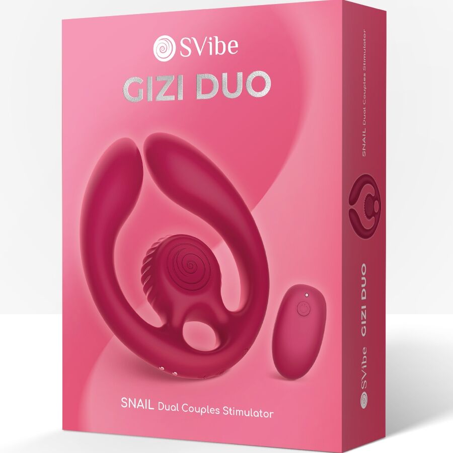 Snail Vibe Gizi Duo távirányítós párvibrátor – bordó (8)