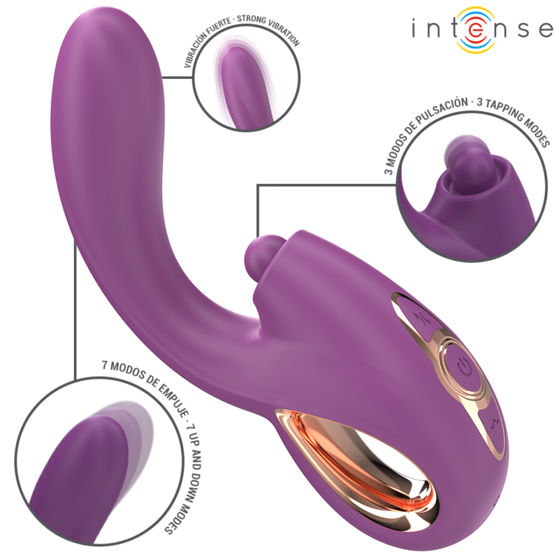 Intense Lali lökő, kopogtató G-pont-vibrátor – lila