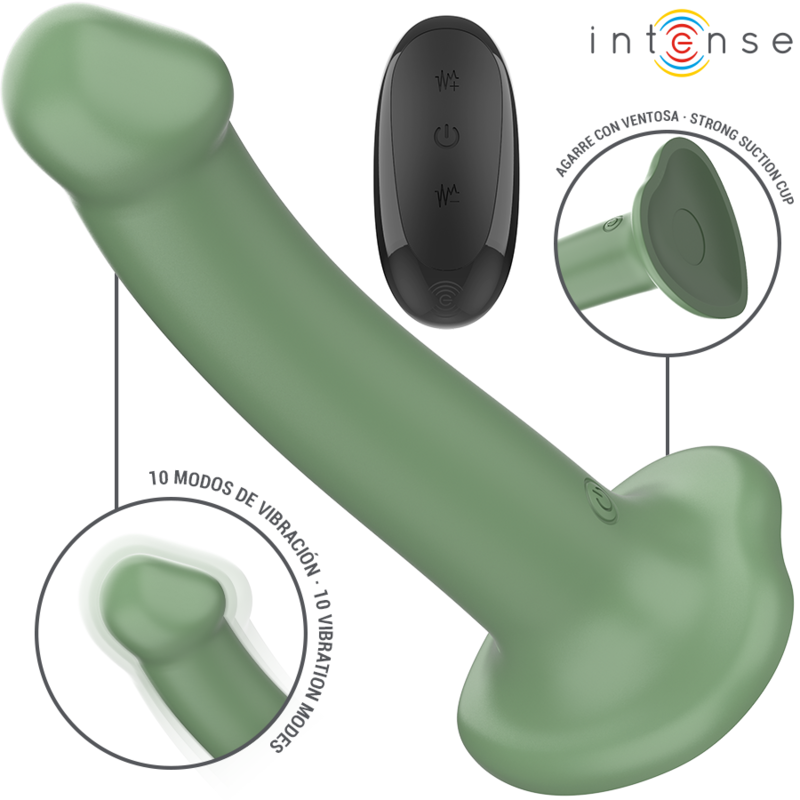 Intense Becca tapadókorongos távirányítós vibrátor – zöld
