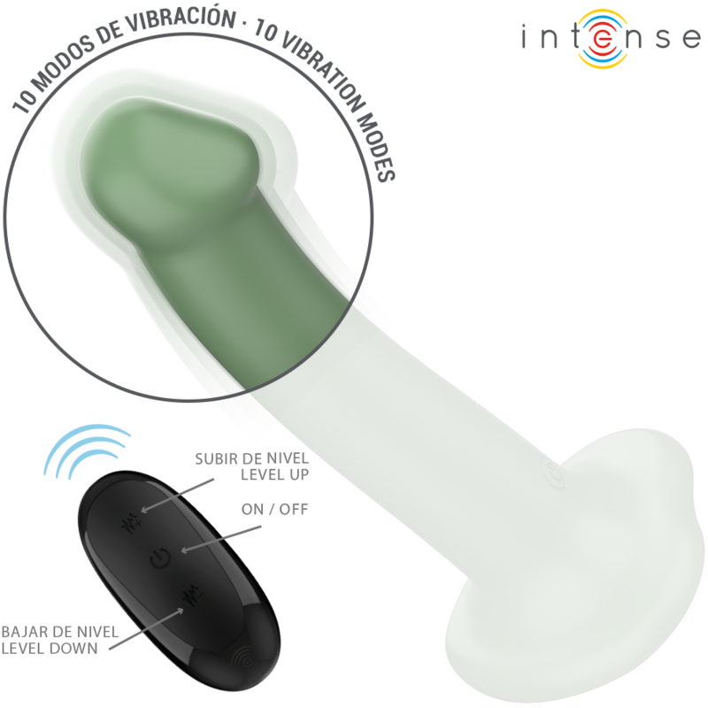 Intense Becca tapadókorongos távirányítós vibrátor – zöld (4)