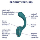 Satisfyer G for Goddess 2 nyuszis vibrátor – Palackzöld, 4. kép
