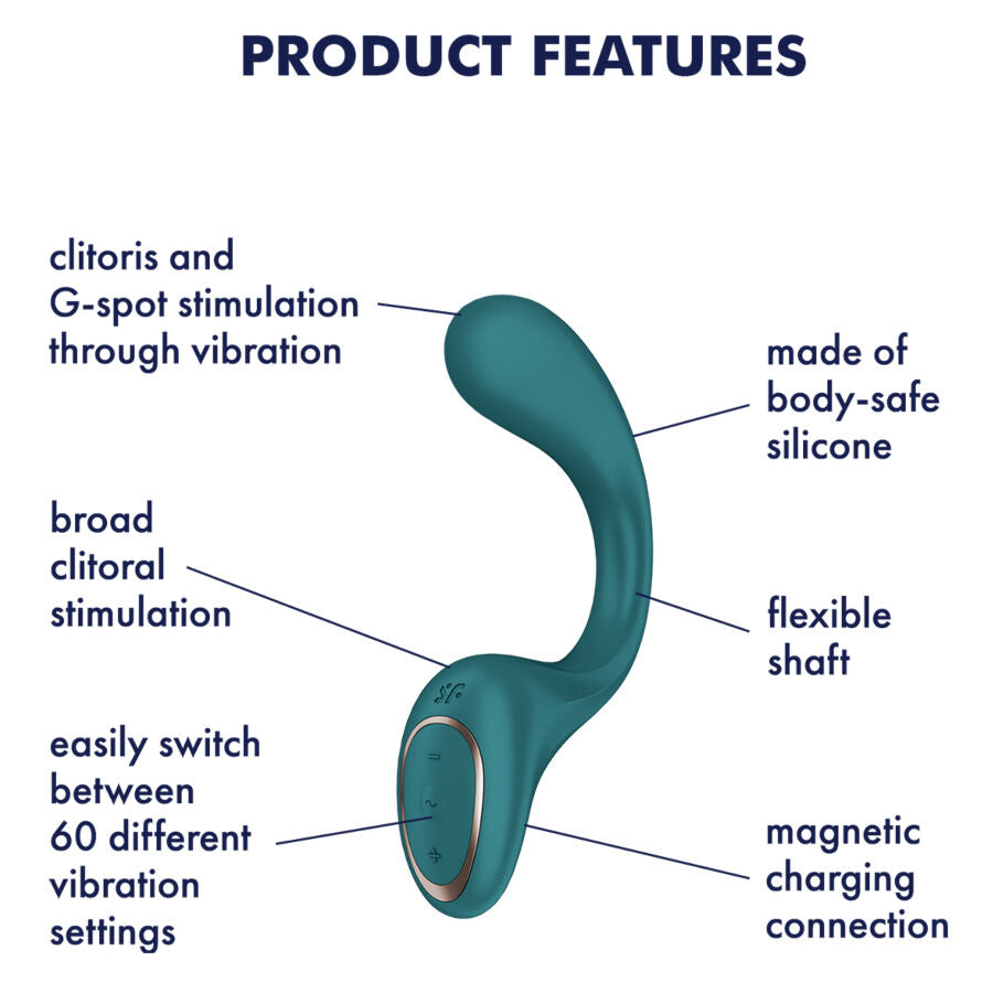 Satisfyer G for Goddess 2 nyuszis vibrátor – Palackzöld, 4. kép