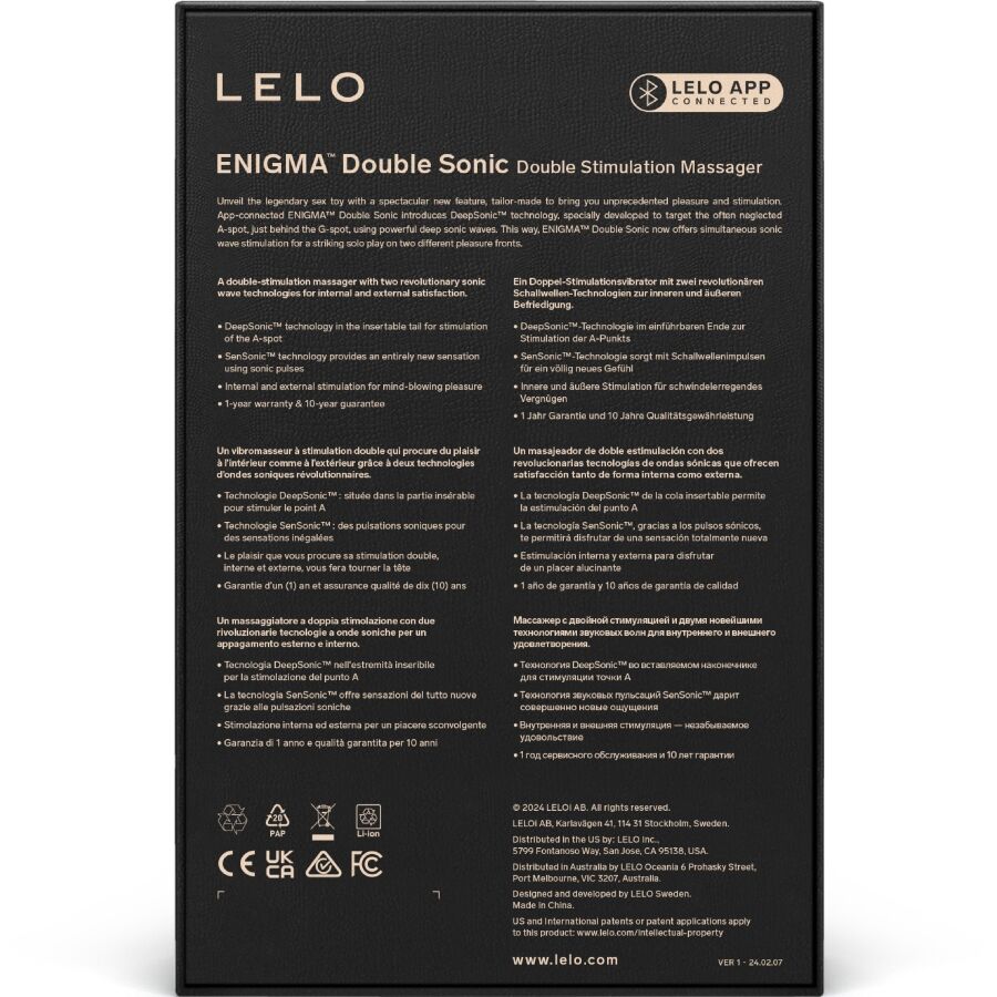 LELO Enigma Double Sonic A-pont-vibrátor – lila (5)