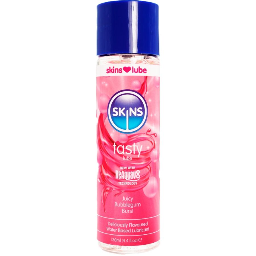 Skins Tasty ízesített vízbázisú síkosító – 130 ml – Rágó (5)