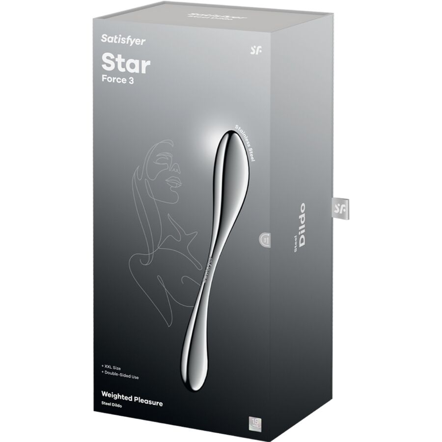 Satisfyer Star Force 3 kétvégű acél dildó (5)