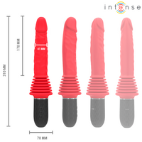 Intense Cynthia távirányítós lökő vibrátor – piros (6)