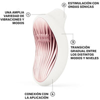 Lelo Sona 3 Fehér színű csiklóizgató, innovatív SonicWave technológia, anatómiailag formált fej
