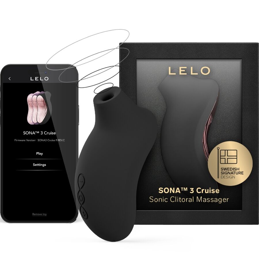 Lelo Sona 3 Fekete csiklóizgató, prémium készlet okostelefonos vezérléssel, díjnyertes kivitelben