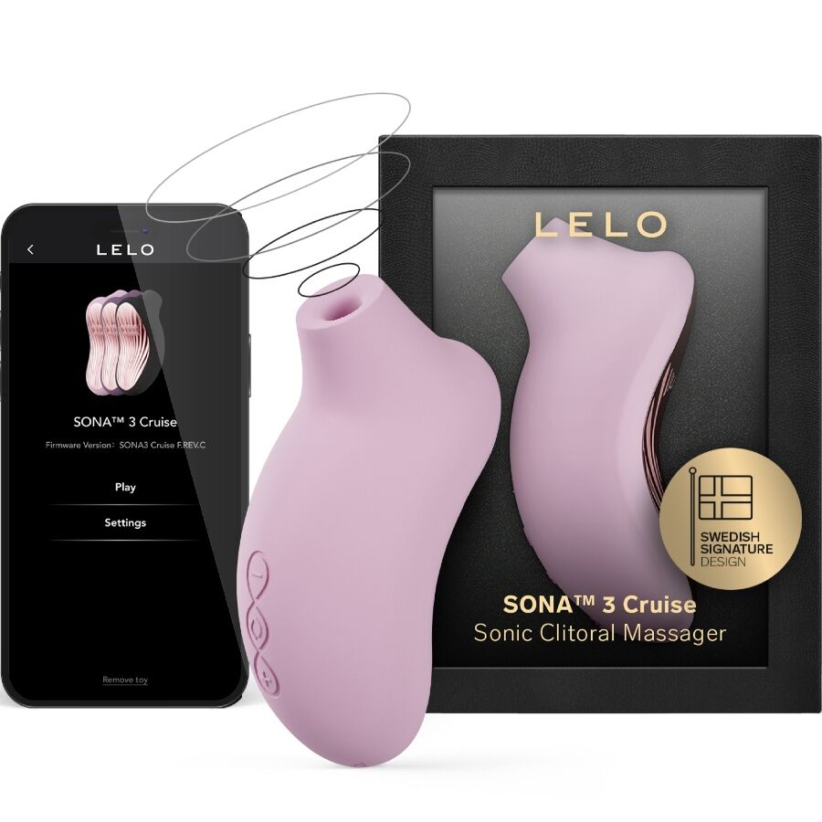 Lelo Sona 3 Halvány lila csiklóizgató, prémium készlet okostelefon appal, modern dizájnnal