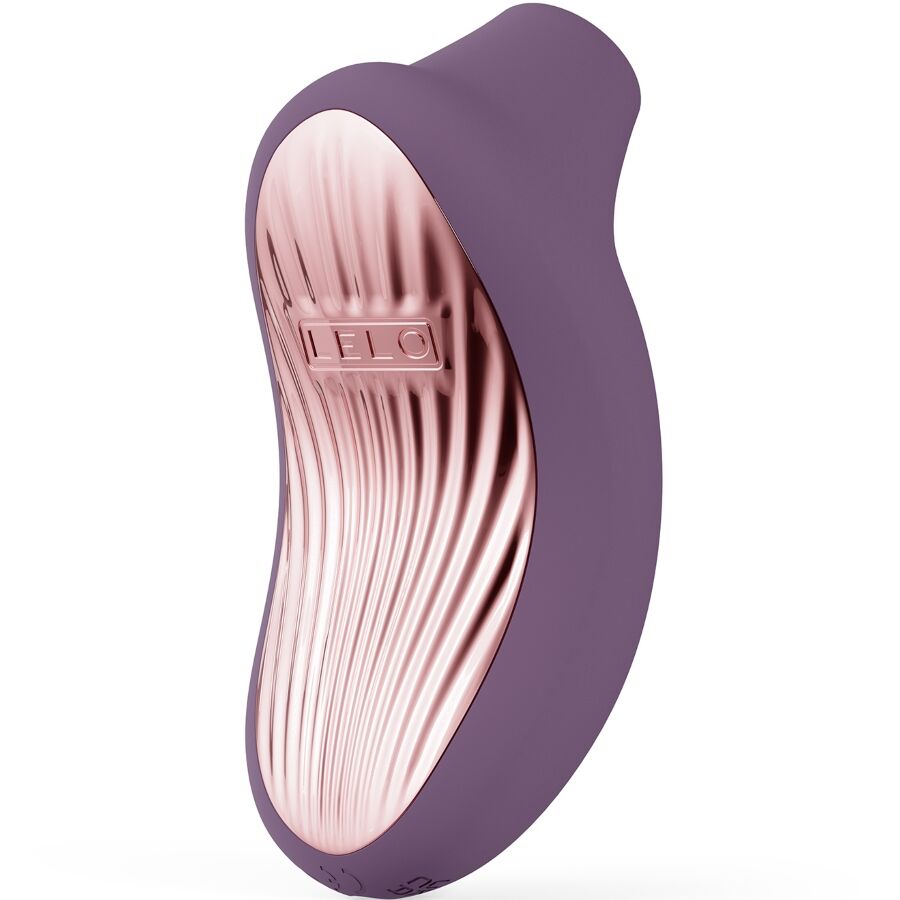 Lelo Sona 3 Szilva színű pulzáló csiklóizgató, innovatív SonicWave technológiával, oldalnézetből